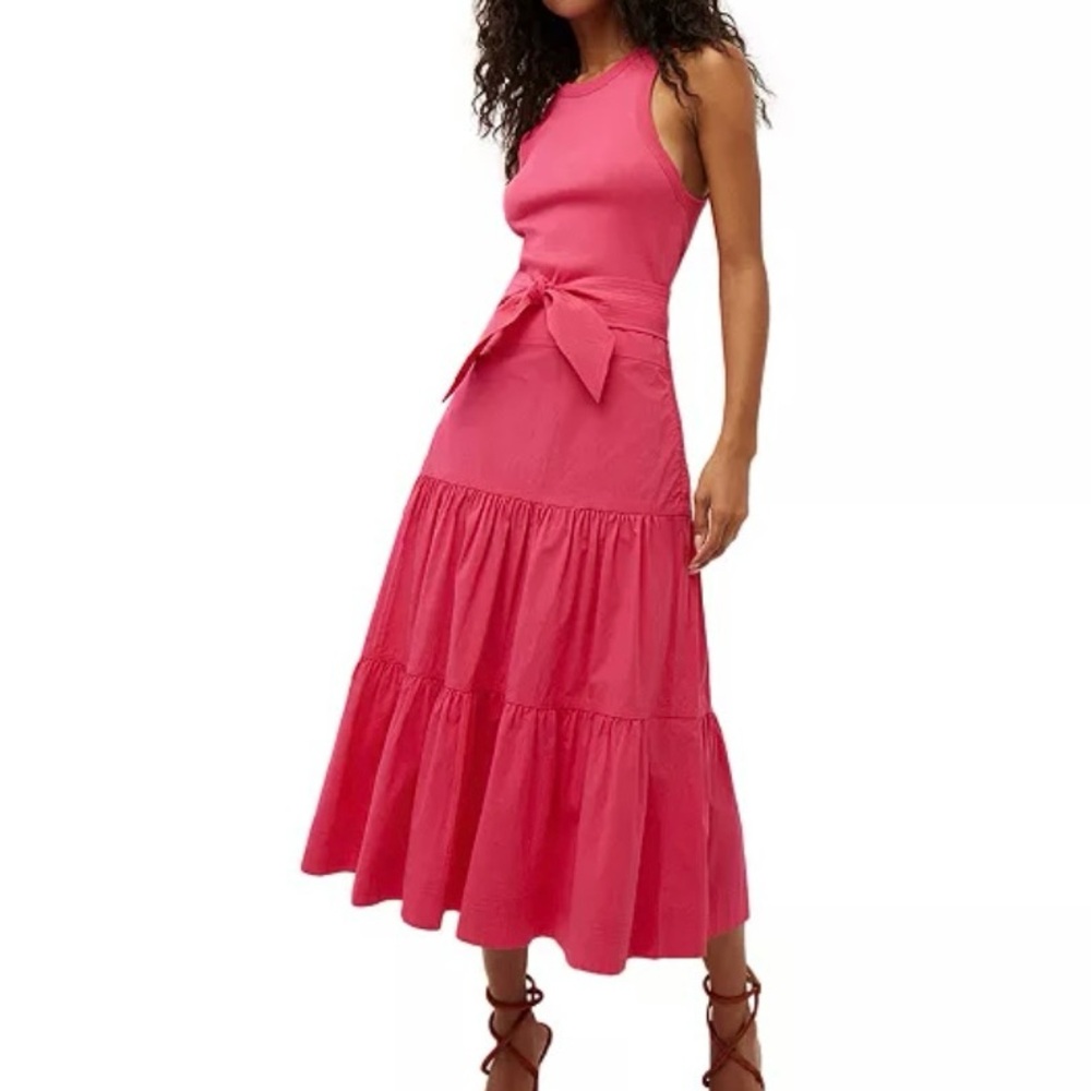 NWT Veronica Beard Ashlyn Dress, Sz Small in Fuchsia